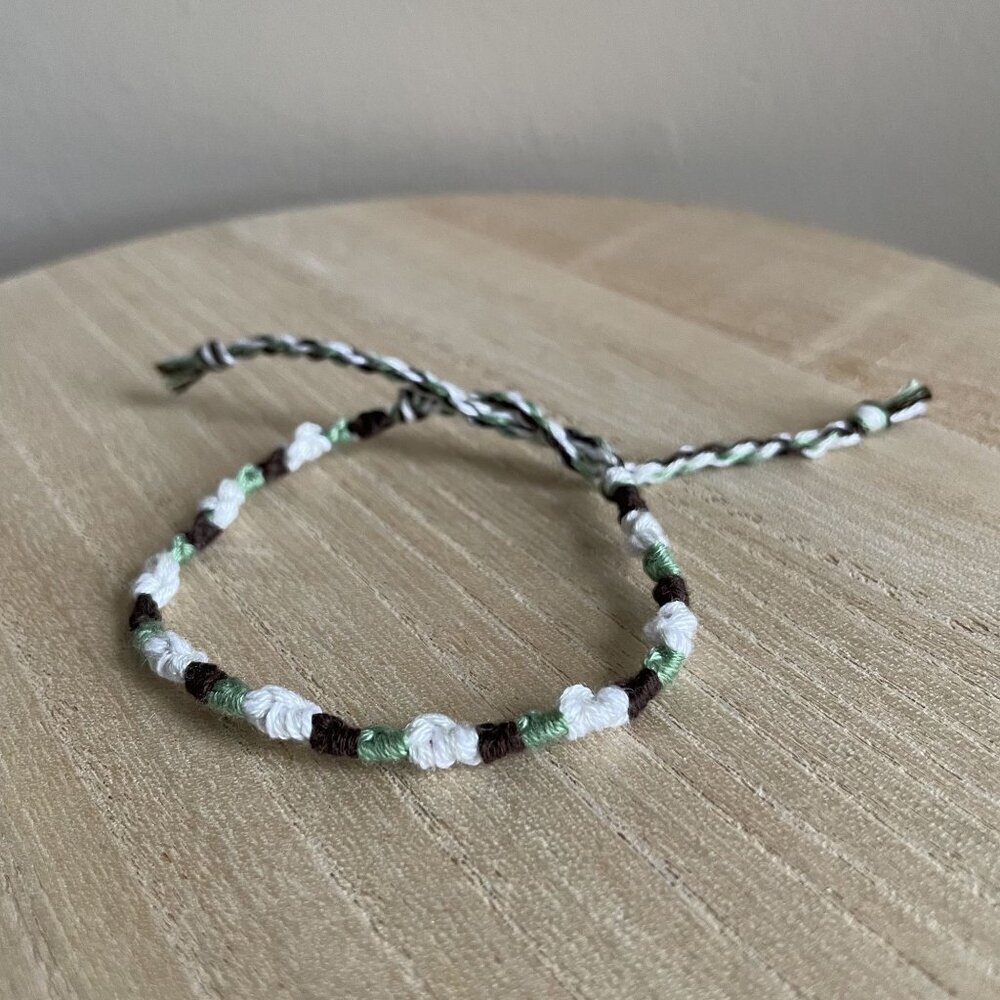 Luella Bracelet, anklet, trendy, comfortable, tie, embroidery thread, woven, gif